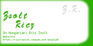 zsolt ricz business card